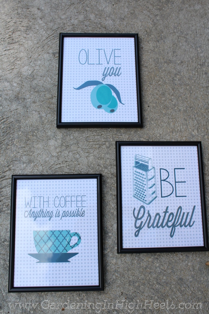 DIY frame makeover and cute printables. Be sure to use paint and primer in one to ensure a smooth coat that lasts!