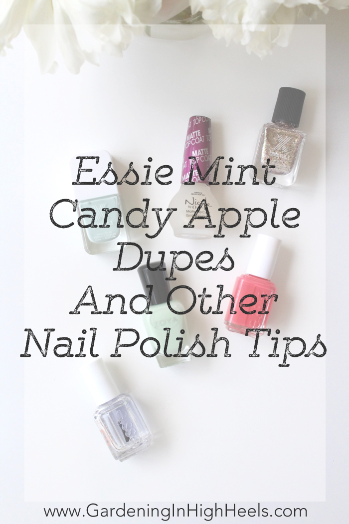 Essie Mint Candy Apple dupes and manicure secrets