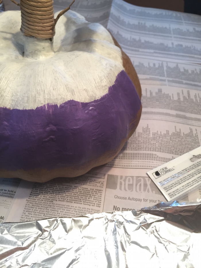 Ombre purple pumpkin
